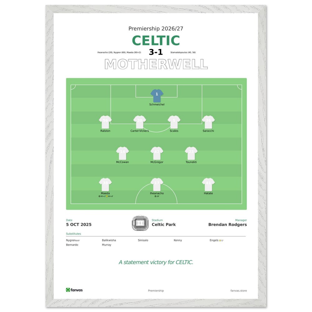 Celtic vs Motherwell — Match Day (5 Oct 2025)