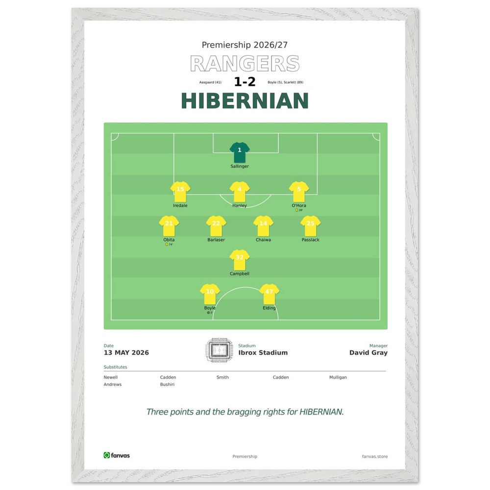 Rangers 1 - 2 Hibernian