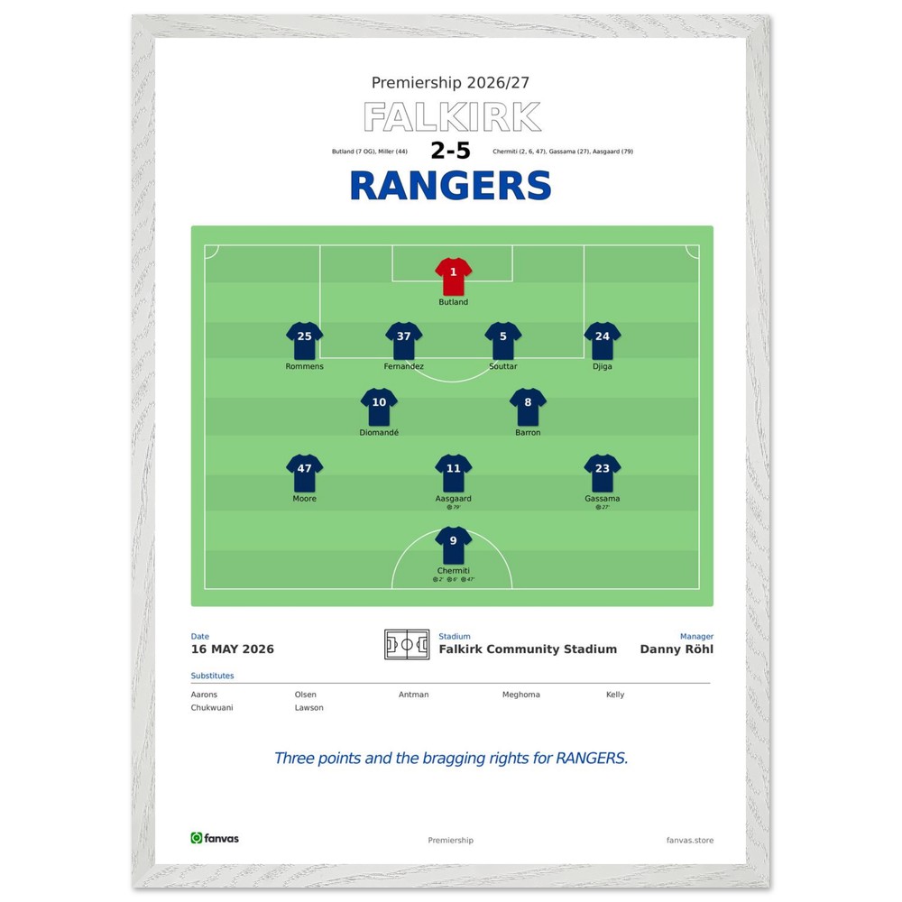 Falkirk 2 - 5 Rangers