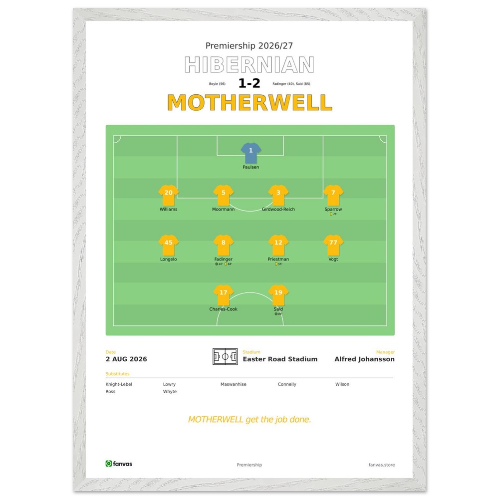 Hibernian 1 - 2 Motherwell