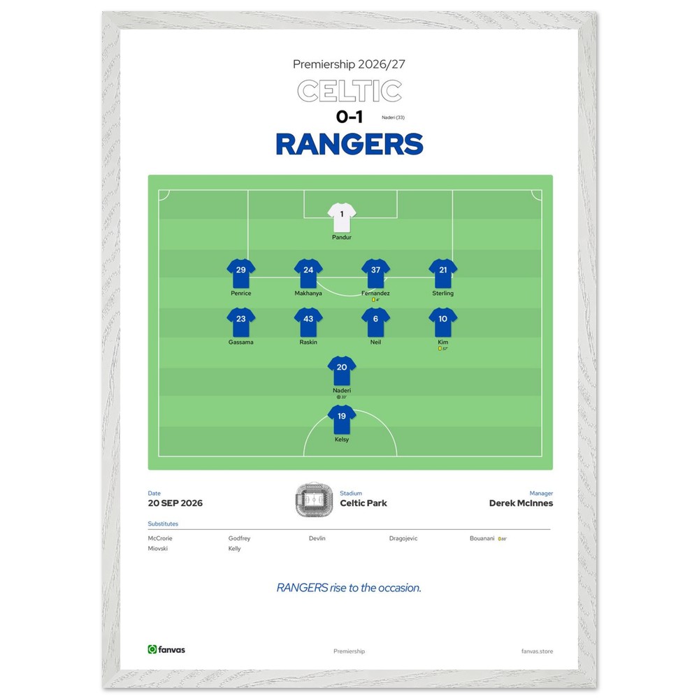 Celtic 0 - 1 Rangers